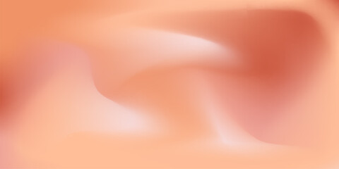 Peach fuzz background with abstract wave. Nude, peach and apricot gradient soft color. Warm fuzz bg for wallpaper. Vector illustration