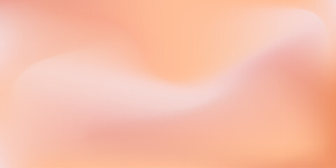 Peach fuzz background with abstract wave. Nude, peach and apricot gradient soft color. Warm fuzz bg for wallpaper. Vector illustration