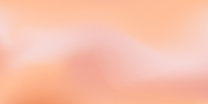 Peach fuzz background with abstract wave. Nude, peach and apricot gradient soft color. Warm fuzz bg for wallpaper. Vector illustration