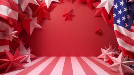 Obraz premium Patriotic Stars and Stripes Background