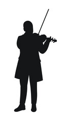 Silhouette of a musician playing the violin