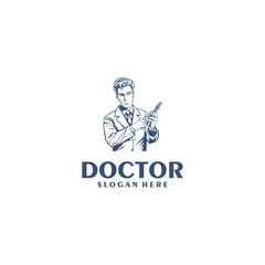 The doctor logo vector illustration