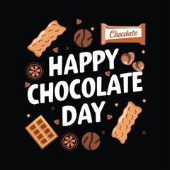 Happy chocolate day vector design