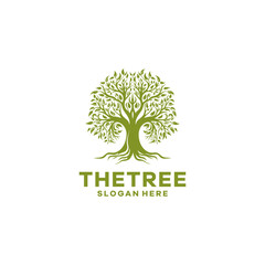 Obraz premium The tree logo vector illustration