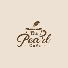 pearl cup of coffee logo