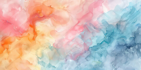  Abstract watercolor background with pastel colors blending seamlessly, creating a soft and dreamy artistic effect perfect for creative projects and design inspiration
