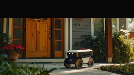 Silent Innovation: Electric Vehicle Gracefully Rests Outside Modern Abode