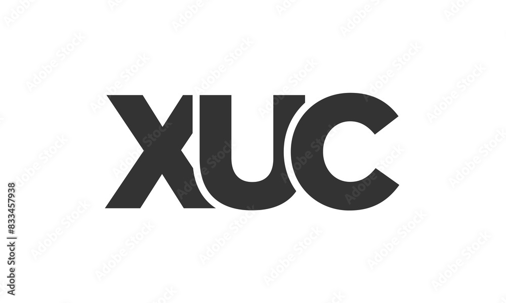 Fototapete xuc logo design template with strong and modern bold text. initial based vector logotype featuring s