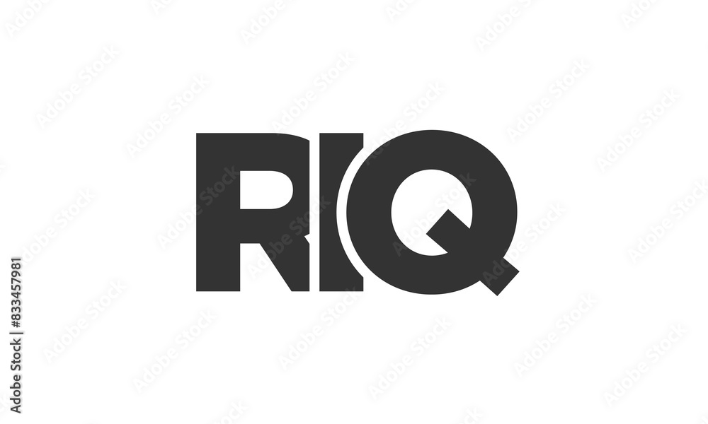 Fototapete riq logo design template with strong and modern bold text. initial based vector logotype featuring s