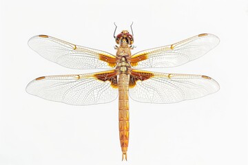 Detailed Photograph of a Dragonfly on an Isolated Background