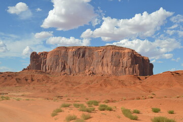 Rock formations in the summer at Monument Valley Navajo National Park, USA