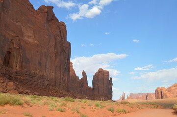 Rock formations in the summer at Monument Valley Navajo National Park, USA