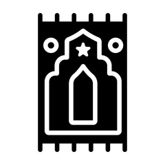 Get this solid icon of prayer mat 