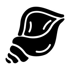 Captivating solid icon of conch shell