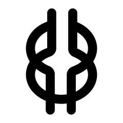 Easy to edit solid icon of wisdom symbol  