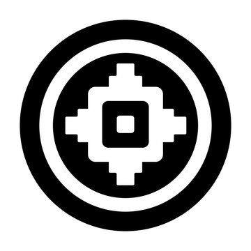 An editable solid icon of kalachakra