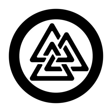 An editable glyph icon of valknut