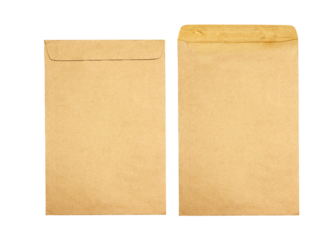 Brown envelope isolated on white background