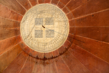 Jantar-Mantar is an UNESCO World heritage site, Sun Dial at the Astronomical observation site built in 18th century to study Time in Jaipur, Rajasthan, India. .