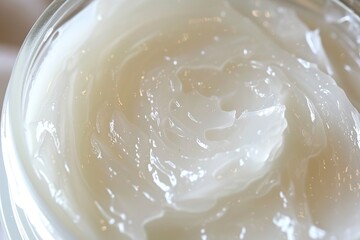 Gel Texture. White Transparent Cosmetic Gel Primer with Splash and Bubbles. Anti Aging Hydro Serum. Hydrate Hyaluronic Acid Moisturizer. Clear Liquid Foundation Blob in a Jar. Makeup Product. Closeup