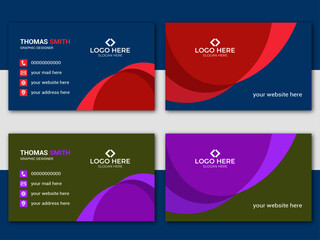 Professional corporate modern business card template design.