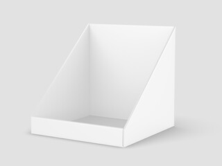 Blank product display paper tray, 3d illustration.