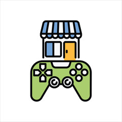 Game Store vector icon