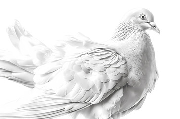 dove isolated on white background