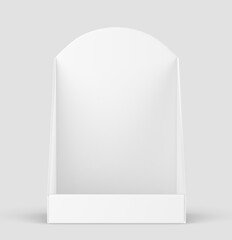 Blank product display paper tray, 3d illustration.