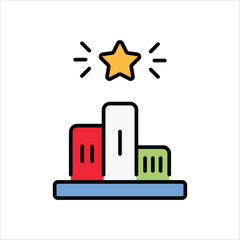 Podium vector icon