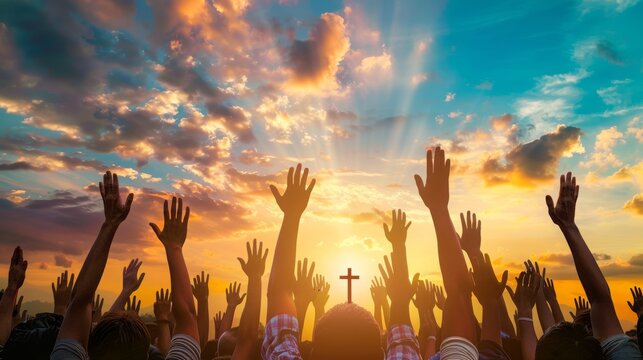 Sacred Horizon: Embracing the Grace and Belief of Christian Worship as the Sun Sets on a Symbolic Sky of Salvation