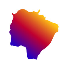 Obraz premium Mato Grosso do Sul map gradient 