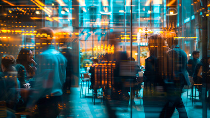 Naklejka premium Abstract blur background supermarket in shopping mall Interior