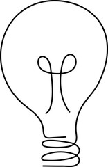 Hand Drawn Light Bulb Outline