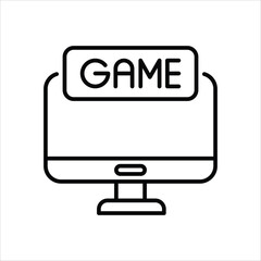 Computer Game vector icon