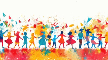 Obraz premium Women and men pride day concept floral design artwork illustration