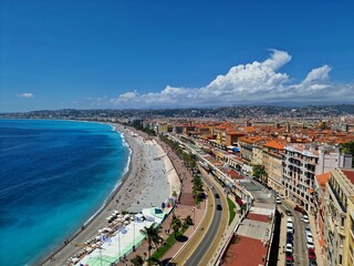 Fototapeta premium aerial view of beach state nice