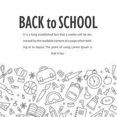 Doodle school icon.Hand drawn stadying education.School supplies and creative elements.Freehand drawing school items.Concept of education. Online education.Doodle sketch style vector.