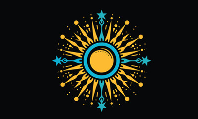 Sun icons Vector illustration