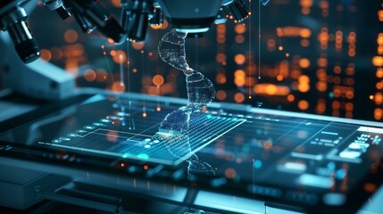 gene editing technology using digital tablet microscope, manipulation cell digital genetic