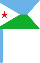Djibouti flag on Crisp corners
