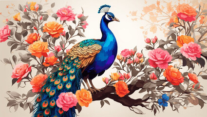 peacock in the garden