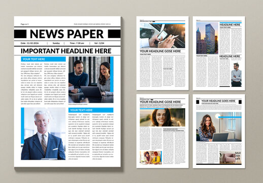 Newspaper Template Layout