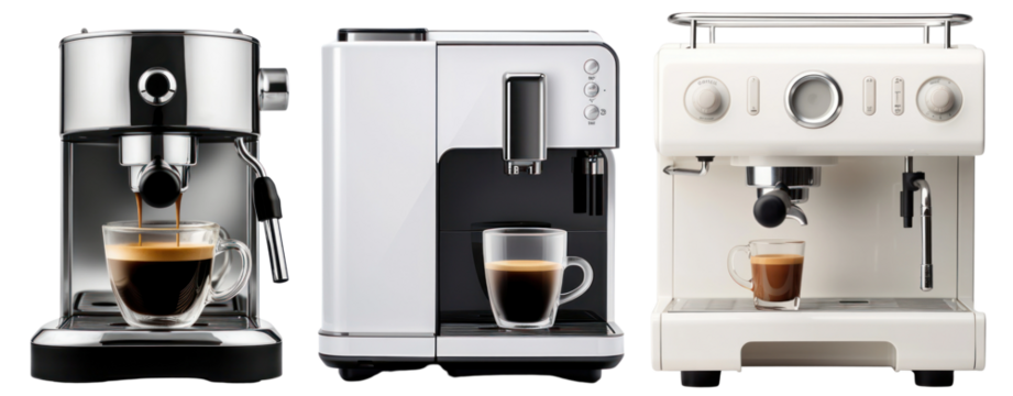 Espresso coffee machine cafe set