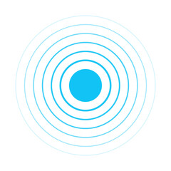 Radar and Wi-Fi Vector Icons: Wi-Fi Signal Circles, Sonar Sound Waves, Wireless Technology Digital Radar or Sonar Vector.