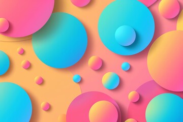 Soft gradient circles flat design top view smooth animation Triadic Color Scheme