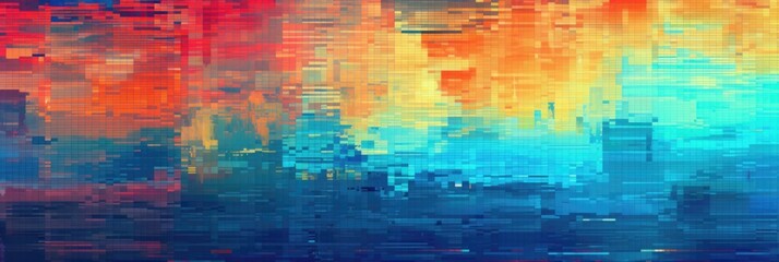 bright colorful pixel background