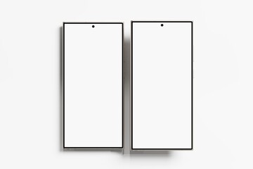 Galaxy S24 Ultra White Blank 3D Rendering Device Mockup