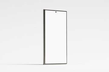Galaxy S24 Ultra White Blank 3D Rendering Device Mockup