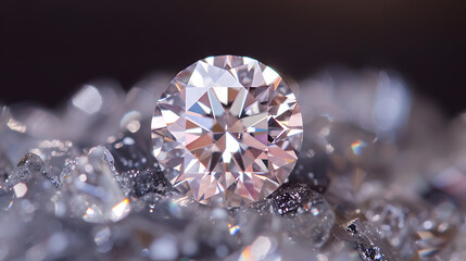 Fototapeta premium a beautiful diamond Jewelry on the table